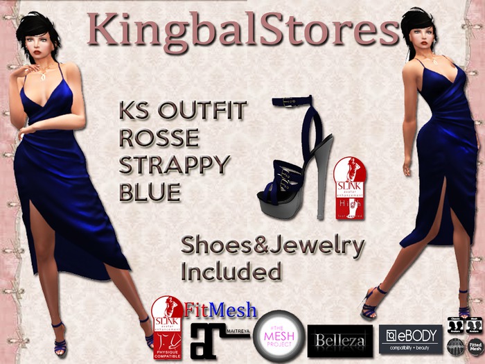 250 KS OUTFIT ROSSE STRAPPY NEW YARS EVE BLUE