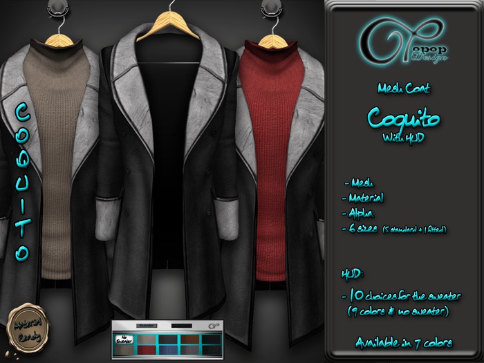 ..:: OPOPOP // Coquito in Black // Mesh Coat ::..