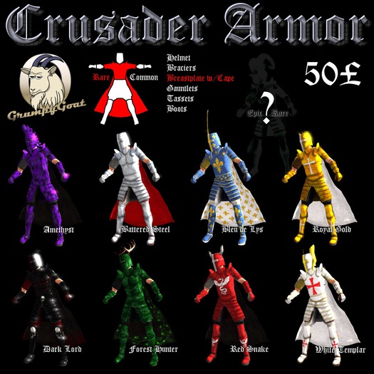 Crusader Breastplate Cape - Ghastly