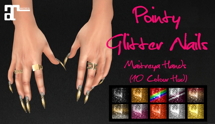 IAF Pointy Glitter Nails (Maitreya)