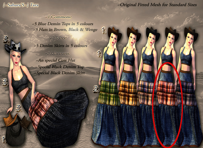 [~Sahara'S~] Tara Skirt Blue-Red [BOX] RARE