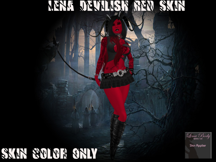 *SB* Lena Mesh Body Devilish Evil Red Skin