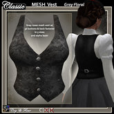 C&F Mesh Vest - Gray Floral