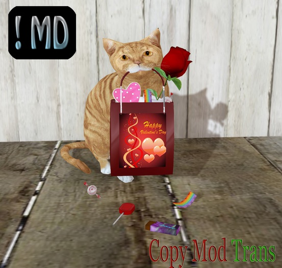!MD - Valentine's Day CAT Red TRANS