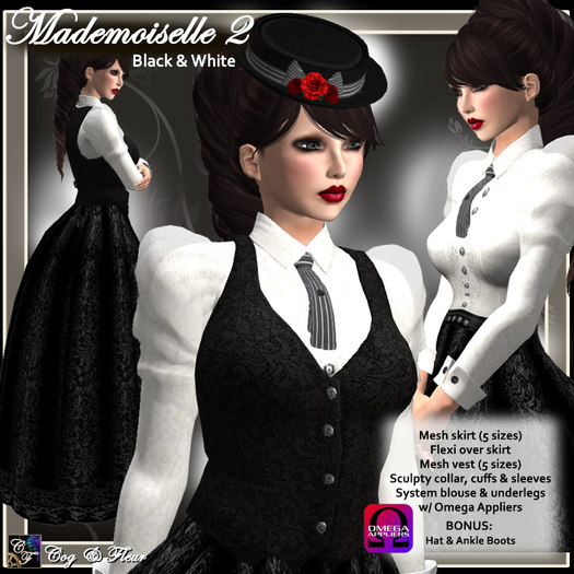 C&F Mademoiselle 2 - Black Damask w Omega Appliers