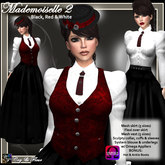 C&F Mademoiselle 2 - Governess in Black/Red w Omega Appliers