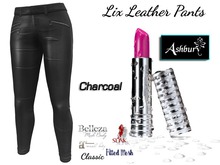 [ASHBURY] Lix Leather Pants-CHARCOAL