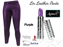 [ASHBURY] Lix Leather Pants-PURPLE
