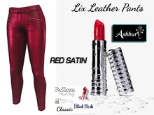 [ASHBURY] Lix Leather Pants-RED SATIN