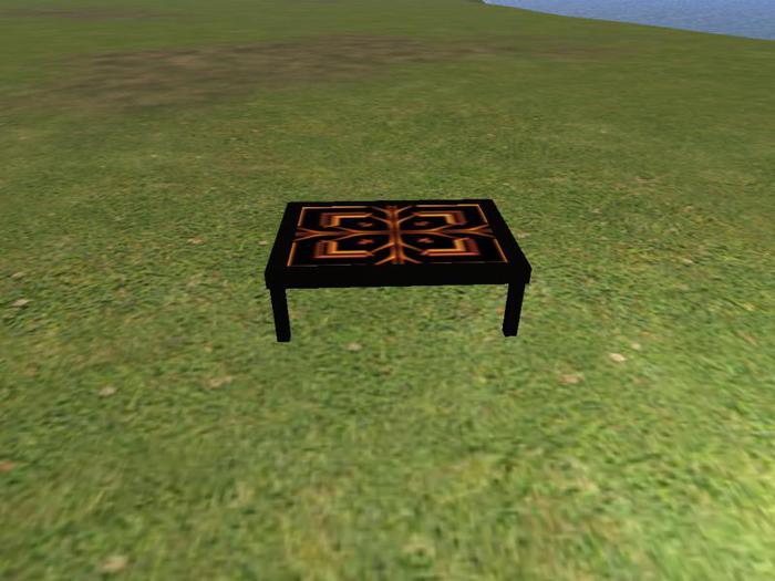 Ornate Black and Copper Coffee Table