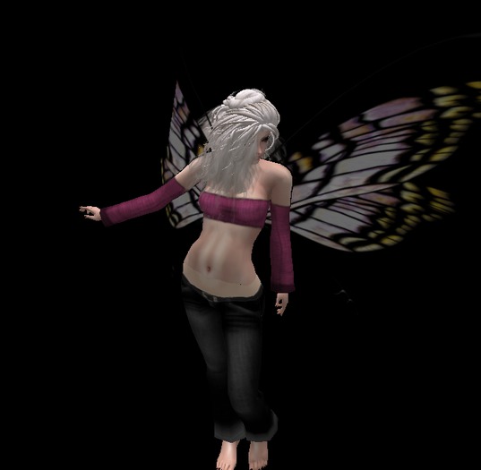 pink sweater black pants