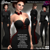 C&F Gillian Victorian Outfit FULL BUNDLE - Black/Red