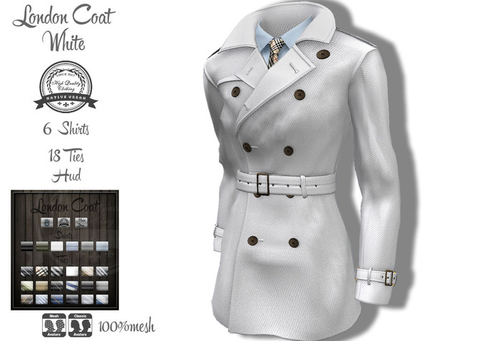 -NU- London Coat White