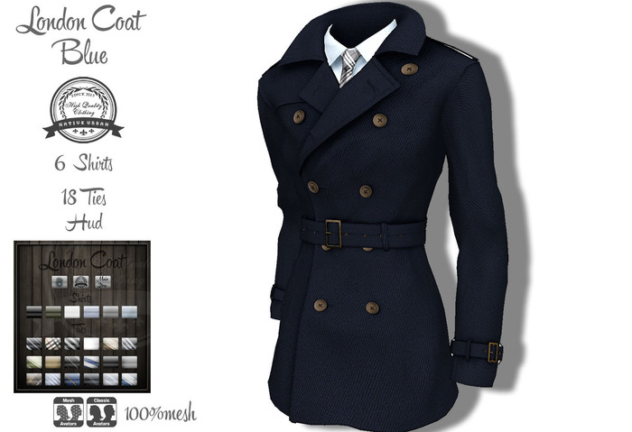 -NU- London Coat Blue