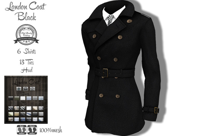 -NU- London Coat Black