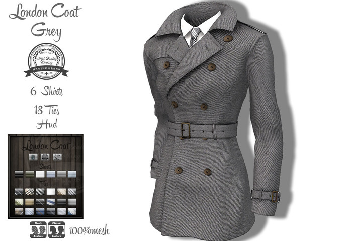 -NU- London Coat Grey