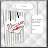 ~FS~ For My Husband V-Day Card-Vintage
