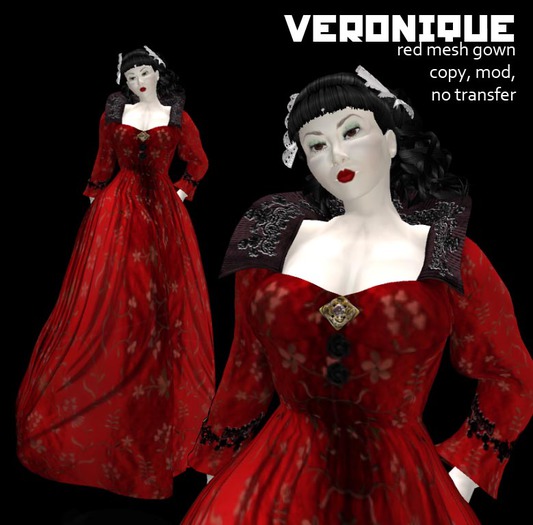 Grim Bros. veronique - light blue - mesh gown - boxed
