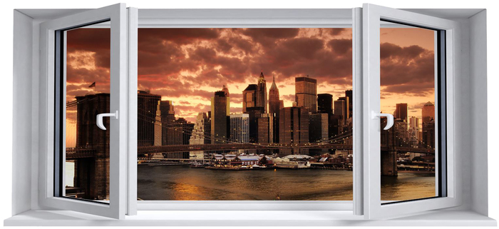 Sticker : Window sunset