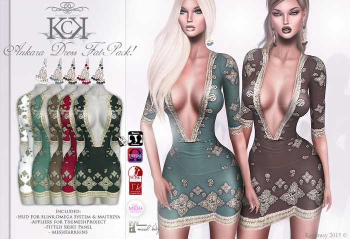 :::KC::: Ankara Dress & Earrings FATPACK