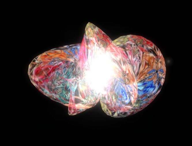 KCZ - Glass Twisted Flower - Paint Splash