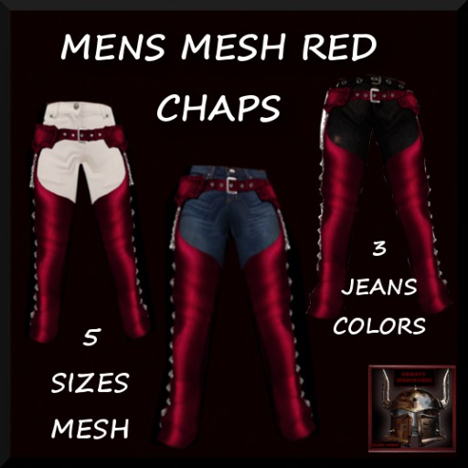 MENS MESH RED CHAPS