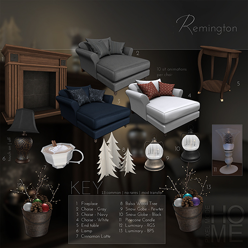 Pixel Mode - Remington - Snowglobe - Black