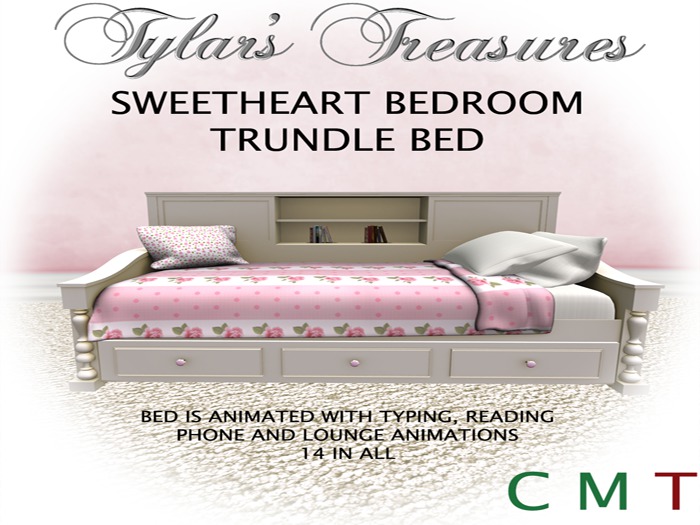 .:TT:.  SWEETHEART BEDROOM TRUNDLE BED boxed
