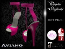 *AVIANO* "Ophelia" Slingbacks Hot Pink