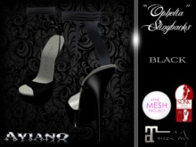 *AVIANO* "Ophelia" Slingbacks Blk