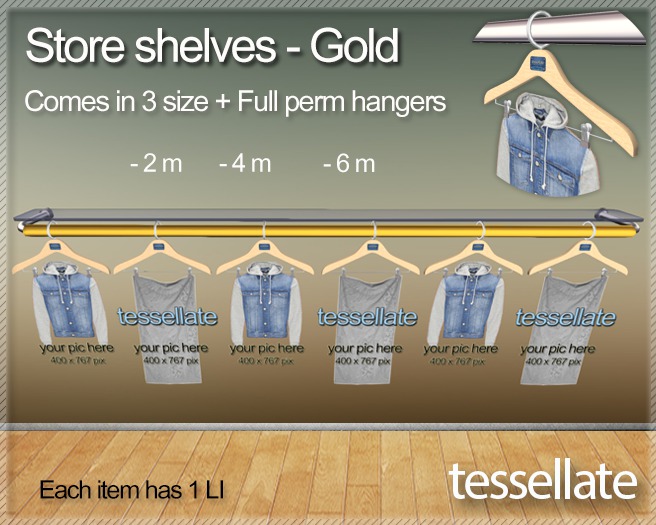 Tessellate -Store shelves - Gold  {Rez}