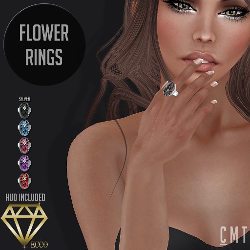 .:ECCO:. Flower Rings - Silver