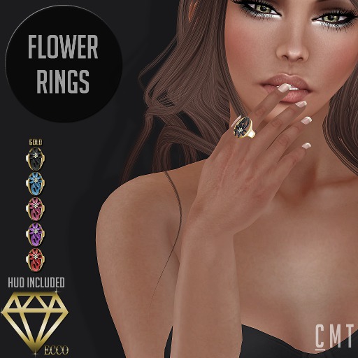.:ECCO:. Flower Rings - Gold
