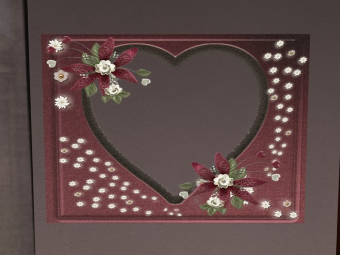 Burgundy Heart Love - Frame