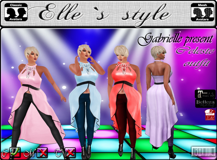 Elle`s style Celeste outfit mesh&clasic avatar