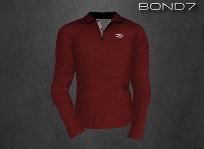 *BOND7* Longsleeve Polo (Red)