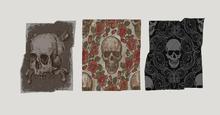 Set of 3 Modern Skull Themed Rugs 