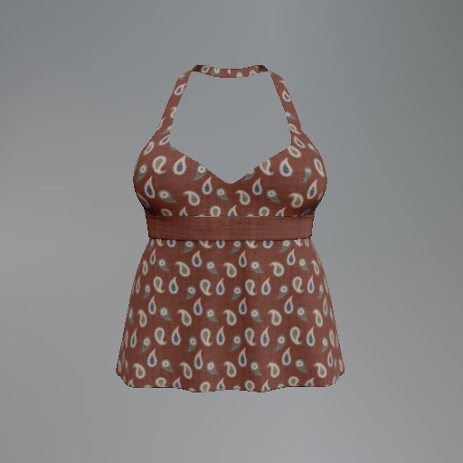 Brown Paisley Mesh Halter