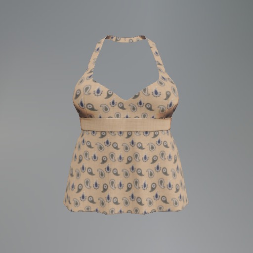 Ivory Paisley Mesh Halter box