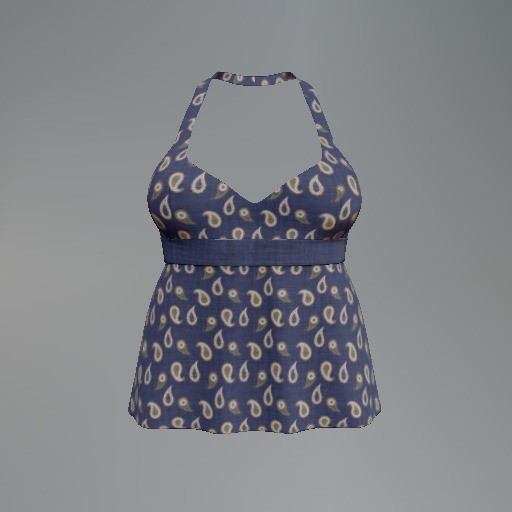 Navy Paisley Mesh Halter box