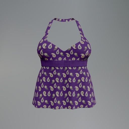 Violet Paisley Mesh Halter box
