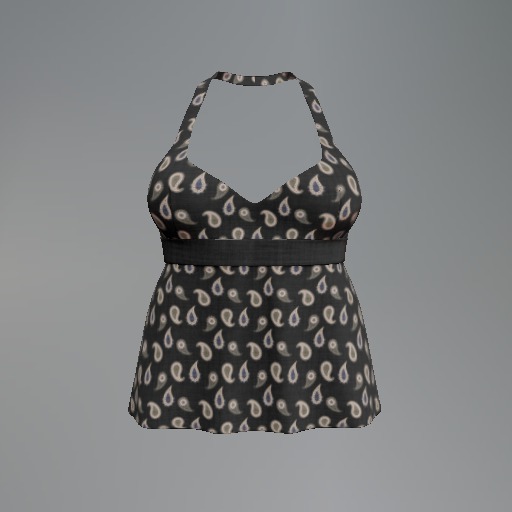 Charcoal Paisley Mesh Halter box