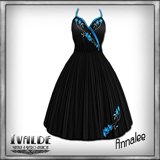 ~Ivalde~Annalee black/blue dress
