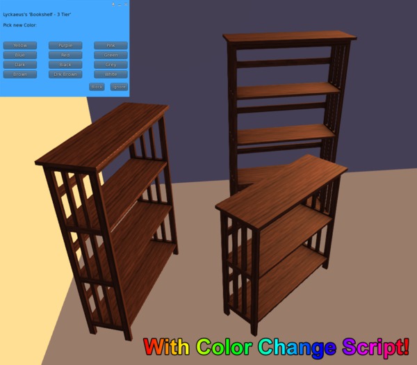 Bookshelves 2, 3 and 4 Tiers