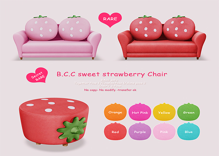 B.C.C sweet strawberry Chair Green