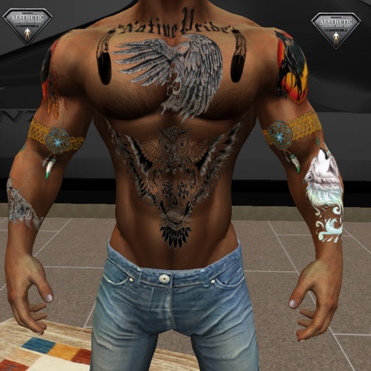 RIPPER'S TATTOO HUD (WEAR ME) native american upper 1