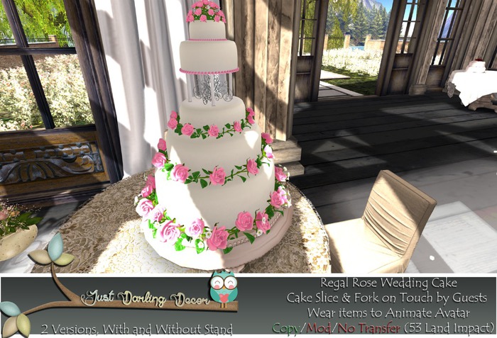::Just Darling:: Regal Rose Cake Lt Pink