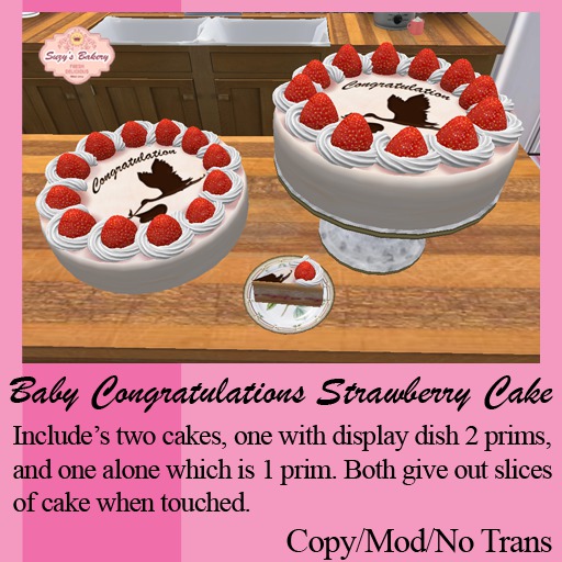 Baby Congratulation Strawberry Cake
