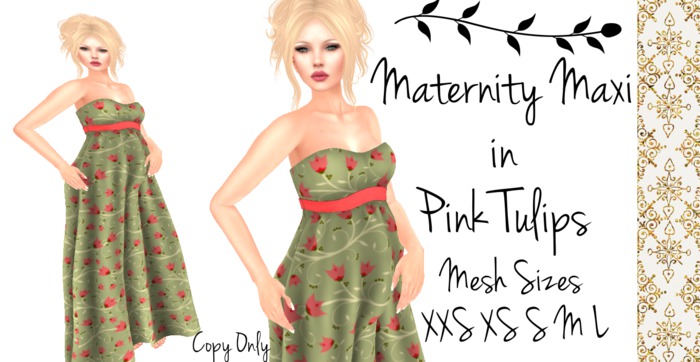 Maternity Maxi Dress "Aqua"