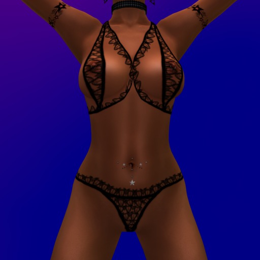 Lingerie Lace-String Slip+Bra